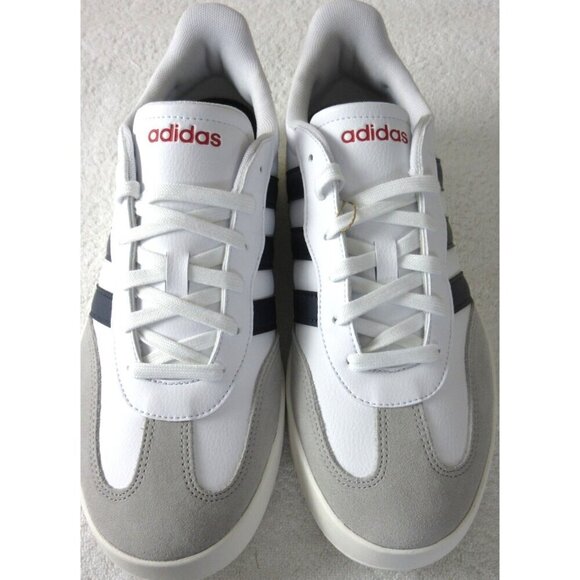 Adidas Men\'s Barreda Classic Casual Striped Shoes White Blue Red Sizes NIB